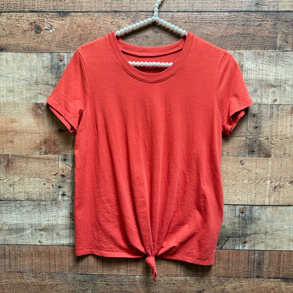 Madewell Short Sleeve Cotton Knot Tee Women’s Size XS